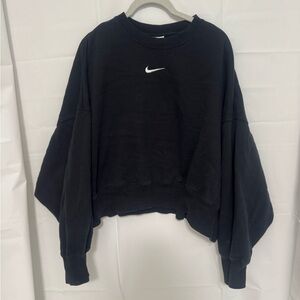 Nike Black Oversized Crop Sweatshirt L